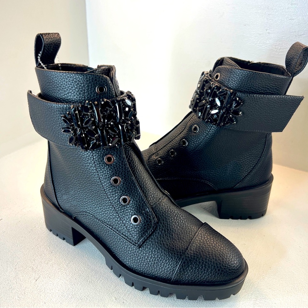 KARL LAGERFELD PARIS PIPPA LUG SOLE COMBAT BOOT